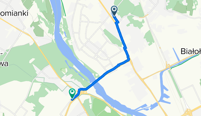 Czarodzieja 16, Białołęka do Zgrupowania AK Kampinos 2, Warszawa