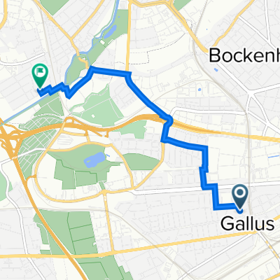 Hufnagelstraße 58, Frankfurt am Main nach Breidensteiner Weg 34, Frankfurt am Main