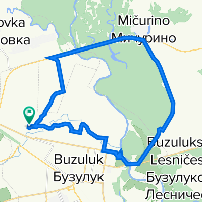 От Тихая улица 4, Бузулук до Тихая улица 6, Бузулук