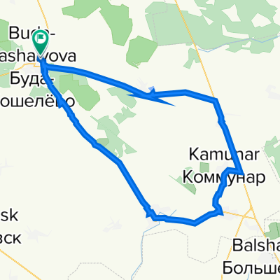 От улица Совхозная, Буда-Кошелево до улица Ленина 58, Буда-Кошелево