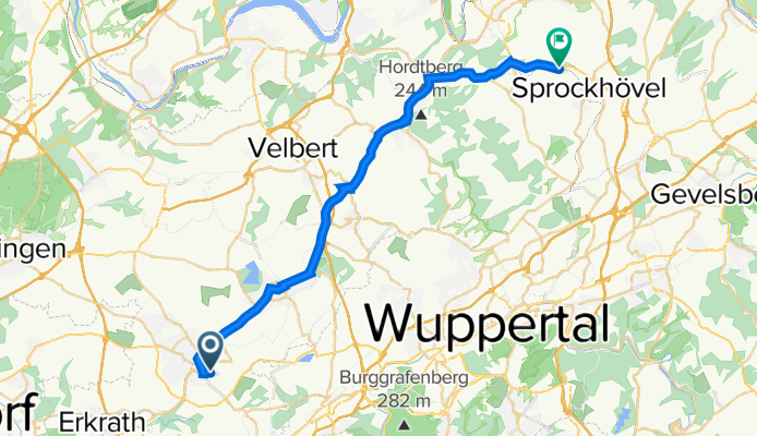 Weihe 42, Mettmann nach Bredenscheider Straße 190, Hattingen
