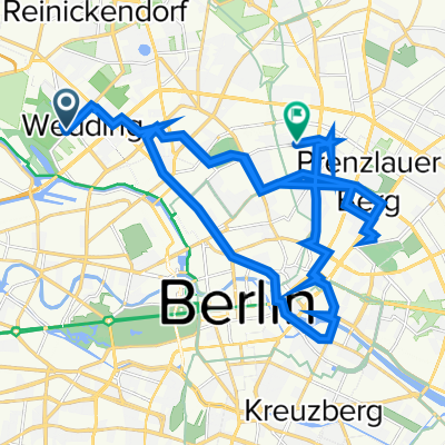 Transvaalstraße 27C, Berlin to Gleimstraße 13A, Berlin