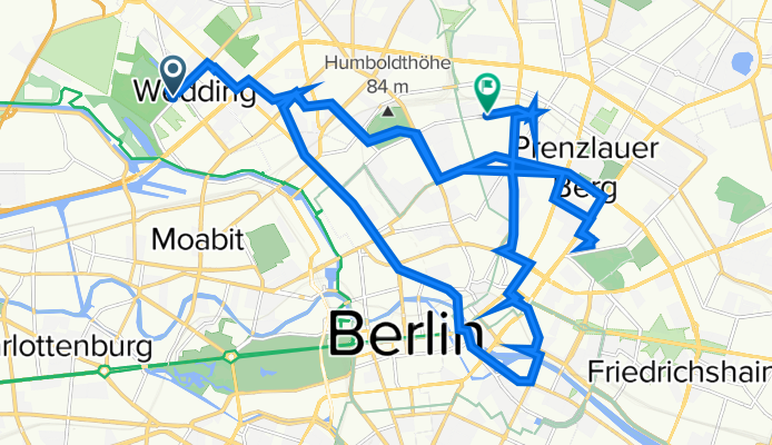 Transvaalstraße 27C, Berlin to Gleimstraße 13A, Berlin