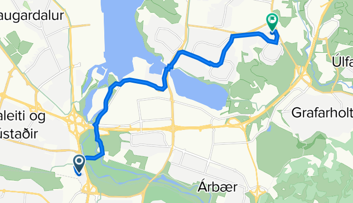 Blesugróf 6, Reykjavík to Veghús 27, Reykjavík