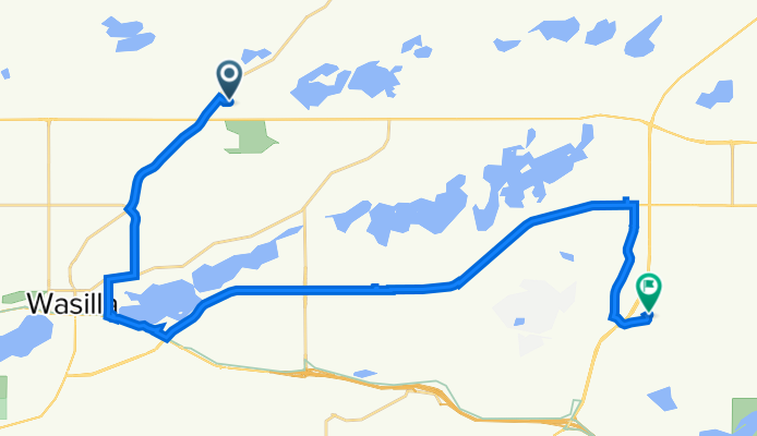 2521 E Hiawatha Dr, Wasilla to 8691 E Cottrell-Campus Dr, Palmer