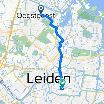 Hazenboslaan 33, Oegstgeest naar Steenschuur 19, Leiden
