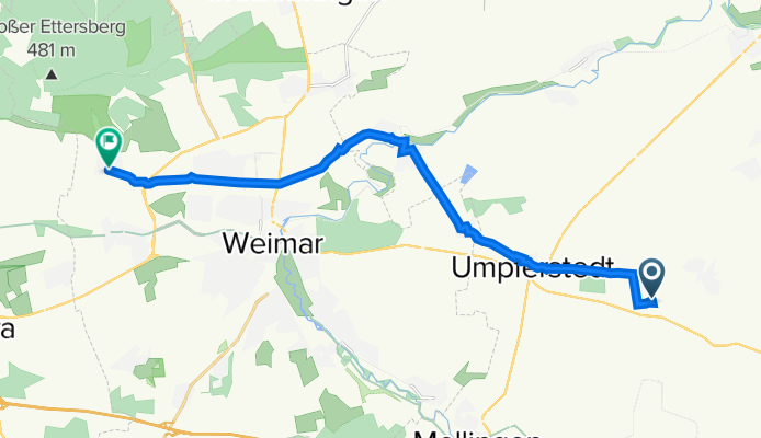 Zu den Weinbergen 2, Frankendorf nach Daasdorfer Straße 17, Weimar