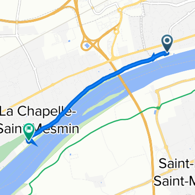 Chemin de Halage, Saint-Jean-de-la-Ruelle à Chemin des Grèves, La Chapelle-Saint-Mesmin