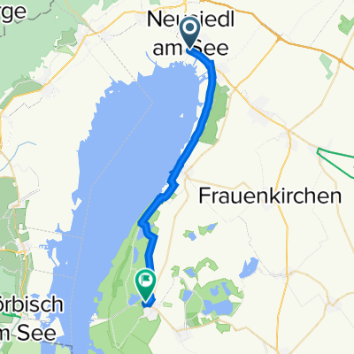 Neusiedl am See to Sandgasse 16, Illmitz