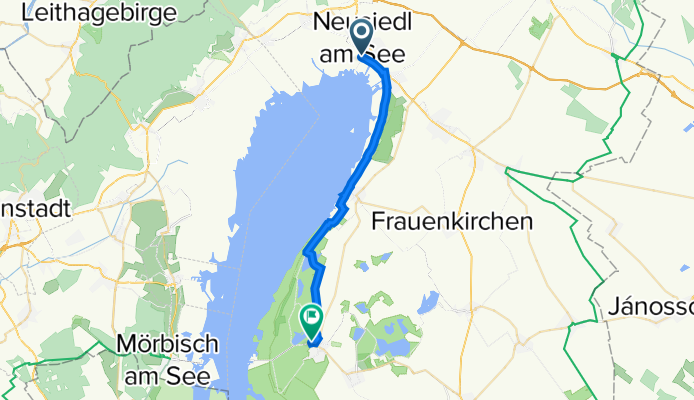 Neusiedl am See to Sandgasse 16, Illmitz