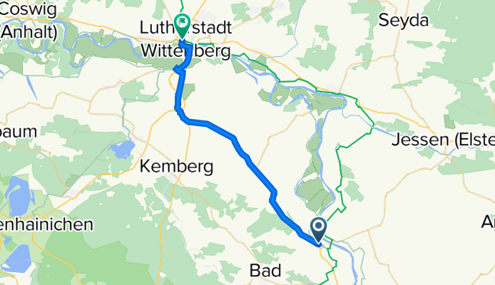 Wittenberger Straße 22, Bad Schmiedeberg nach Elbstraße 1–2, Lutherstadt Wittenberg