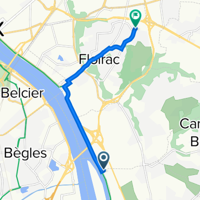 93 Route du Bord de l'Eau, Bouliac à 157 Chemin des Plateaux, Floirac