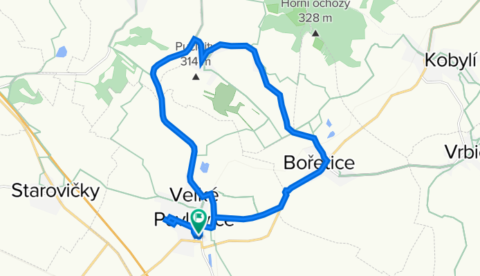 Horní 478/1, Velké Pavlovice to Horní 478/1, Velké Pavlovice