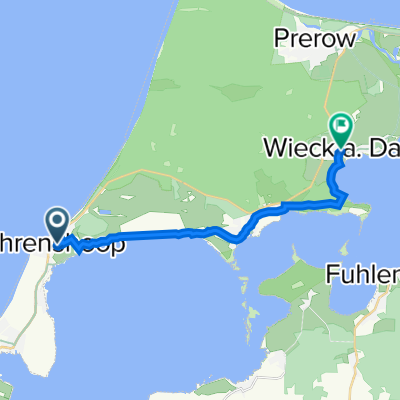 Feldweg 7, Ahrenshoop nach Bliesenrader Weg 2, Wieck a. Darß