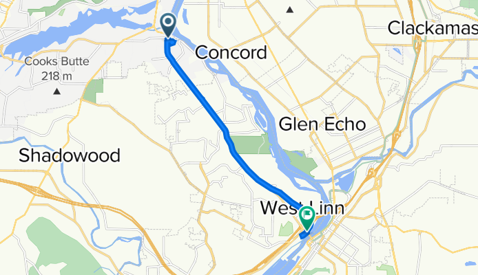 107 SW Burnham Rd, Lake Oswego to 4701–4739 Mill St, West Linn