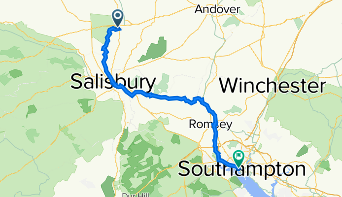 40 High St, Salisbury to 3 West Quay Road, Southampton