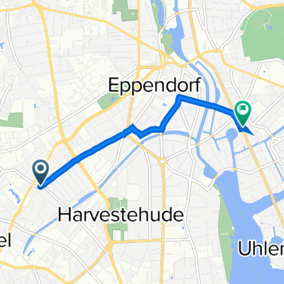 Mansteinstraße 45, Hamburg nach Sierichstraße 84, Hamburg