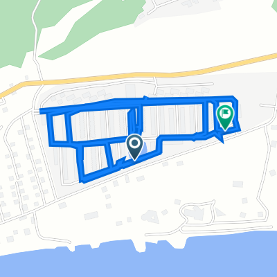 Дивная улица, 6А, Красноярск до Дивная улица, 6Б, Красноярск