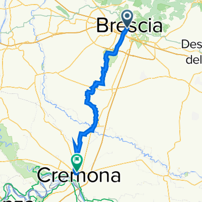 Da Viale della Stazione 11, Brescia a Via Dante 64, Cremona