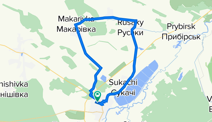 Сонячна вулиця, Іванків до Сонячна вулиця, Іванків