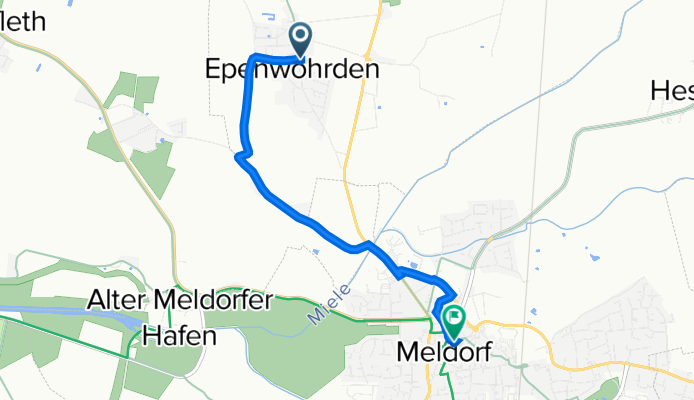 Alte Landstraße 21–33, Epenwöhrden nach Nordermarkt 1, Meldorf