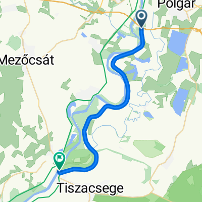 Tisza bal part M3-as híd-tól Tiszacsage kompig