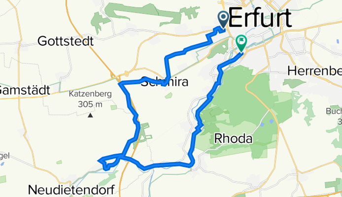 Ottostraße 28, Erfurt nach Milchinselstraße 7, Erfurt