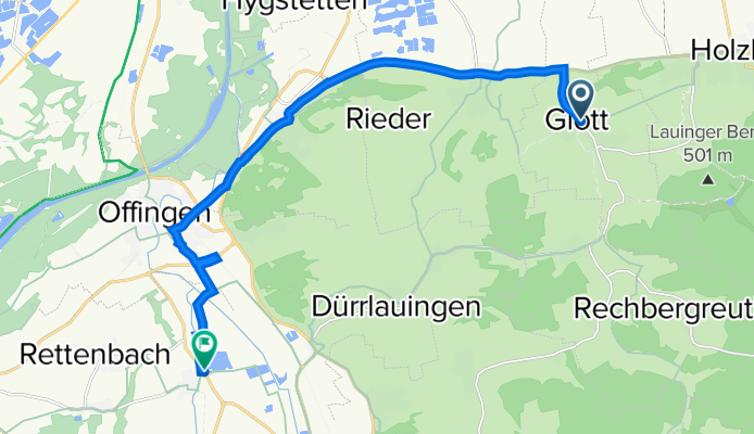 Hauptstraße 33A, Glött nach Am Silbersee 5, Rettenbach