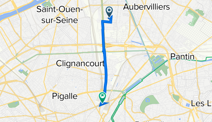 12 Rue de la Montjoie, Saint-Denis à 159 Rue La Fayette, Paris