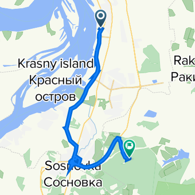 От улица Морозова Павла Леонтьевича д.83, Хабаровск до Неизвестная дорога