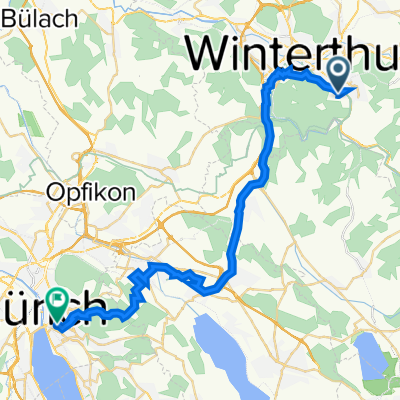 Bühlackerweg 22, Winterthur nach Beustweg 6, Zürich