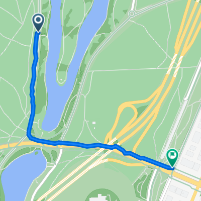 Chemin de Ceinture du Lac Inférieur, Paris à 43 Avenue du Maréchal Maunoury, Paris