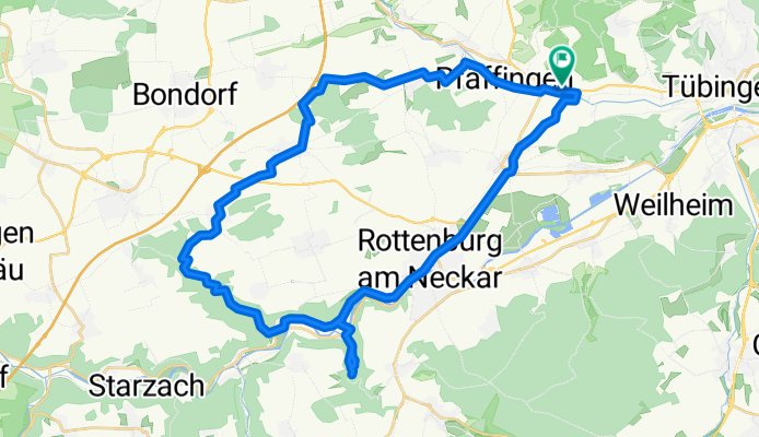Rundfahrt Unterjesingen-Hailfingen-Seebrionn-Rommelstal-Obernau-Rottenburg-Unterjesingen