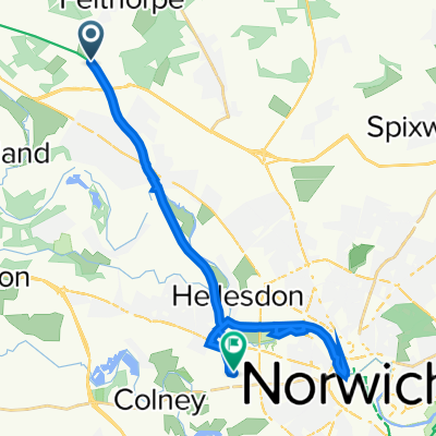 Fir Covert Road, Taverham, Felthorpe, Norwich to 20 Wrench Road, Norwich