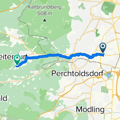 Perfektastraße 102, Wien to Finkengasse 13, Breitenfurt bei Wien