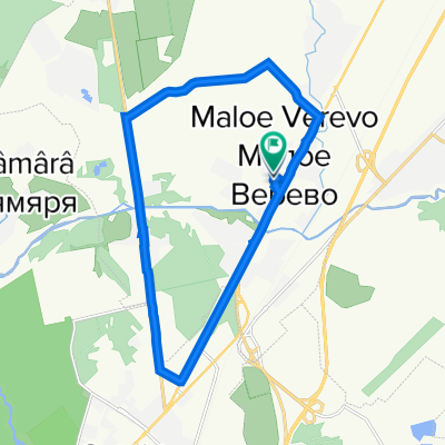 От улица Кириллова 1, Малое Верево до улица Кириллова 3, Малое Верево