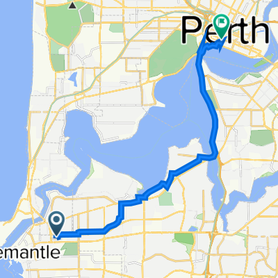 61 Forrest St, Fremantle to 6 The Esplanade, Perth