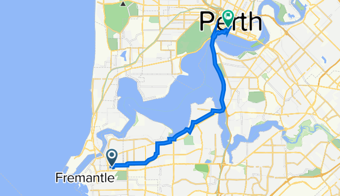 61 Forrest St, Fremantle to 6 The Esplanade, Perth