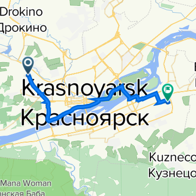 От улица Тотмина 35Г, Красноярск до Томская улица 4 строение 7, Красноярск