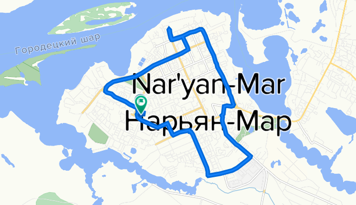 улица им. В.И. Ленина, 35Б, Нарьян-Мар до улица им. В.И. Ленина, 35Б, Нарьян-Мар