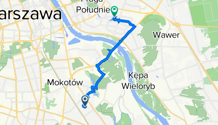 Morszyńska 55, Warszawa do gen. Bronisława Bohaterewicza 50, Warszawa