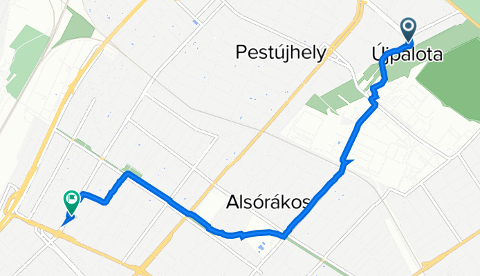 Zsókavár utca 63., Budapest to Lőcsei út 92., Budapest