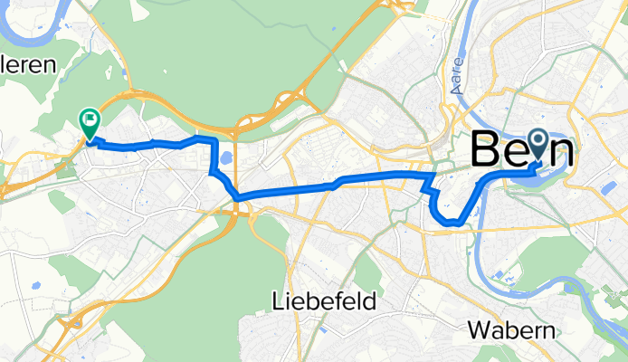 Bubenbergrain 1–7, Bern nach Waldmannstrasse 68, Bern