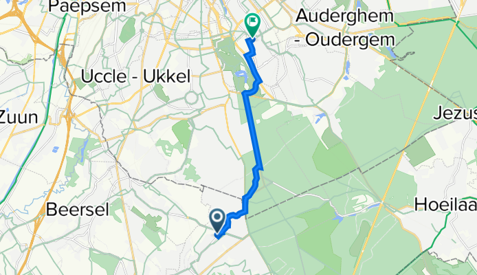 Avenue de la Libération 14, Rhode-Saint-Genèse à Avenue de l'Université 80, Ixelles