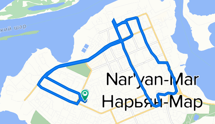 улица им. В.И. Ленина, 41Б, Нарьян-Мар до улица им. В.И. Ленина, 35Б, Нарьян-Мар