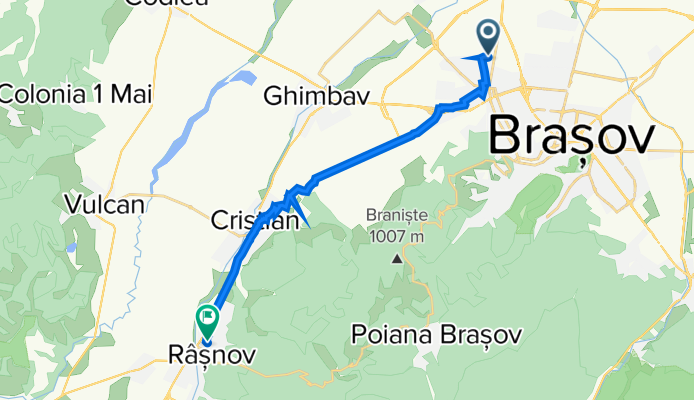 Strada Dihamului 74, Brașov nach Strada Florilor 48, Râșnov Romacril