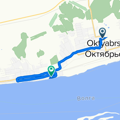 улица Аносова, 68 к1, Октябрьск до Сплавная улица, 5А, Октябрьск