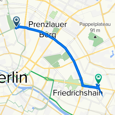 Route nach Samariterstraße 7, Berlin