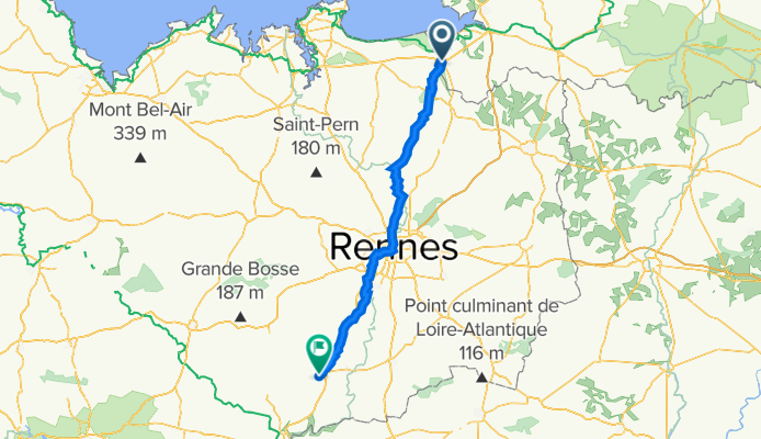 70 Rue Couesnon, Pontorson nach 4 Rue de la Libération, Pipriac