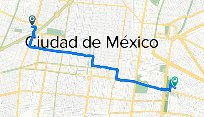 De Calle Ignacio Mariscal 24, Ciudad de México a Reterno 6 Bis 30, Ciudad de México